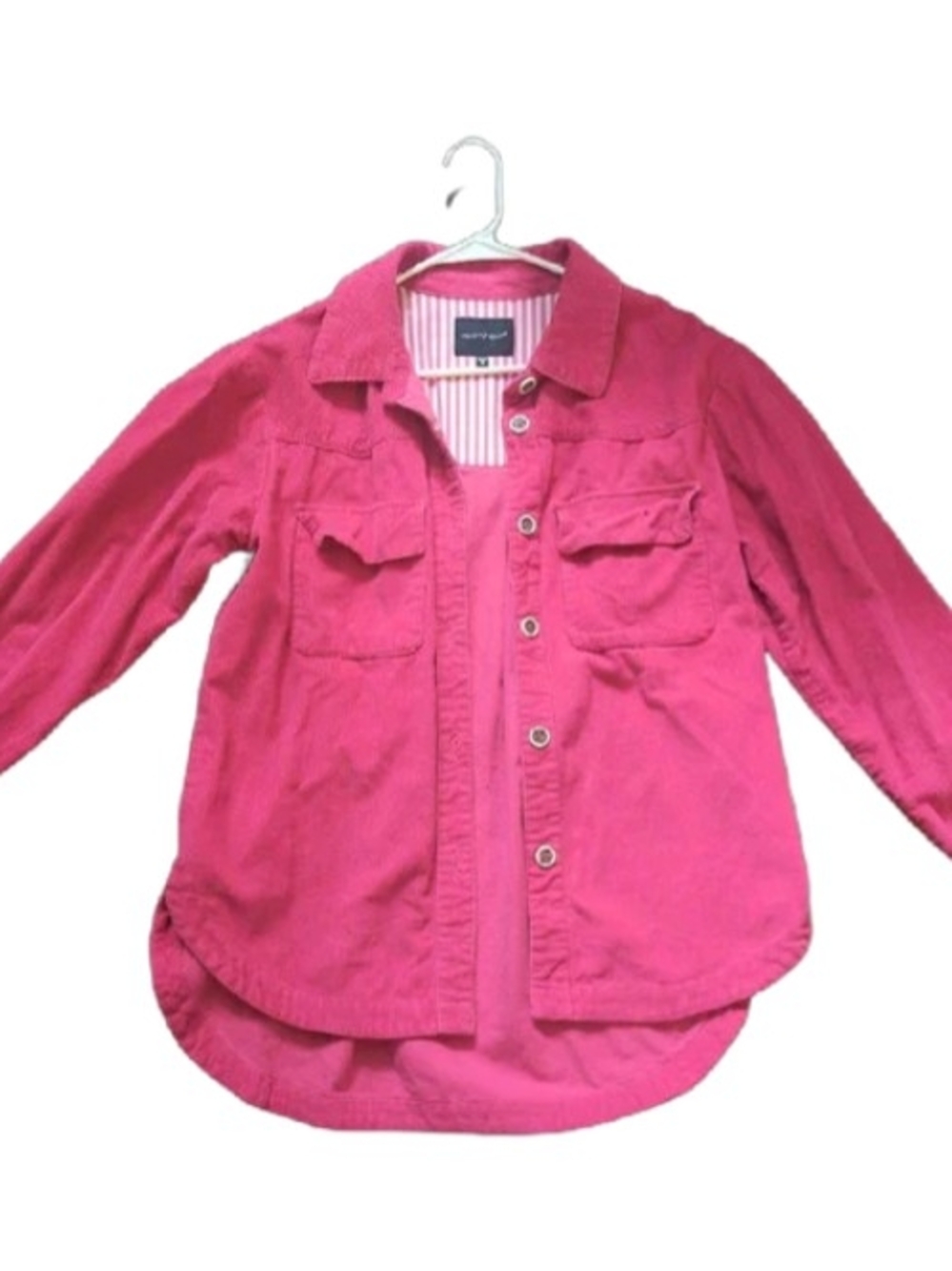 Velvet Heart Pink Courdroy Shirt Jacket (Small)